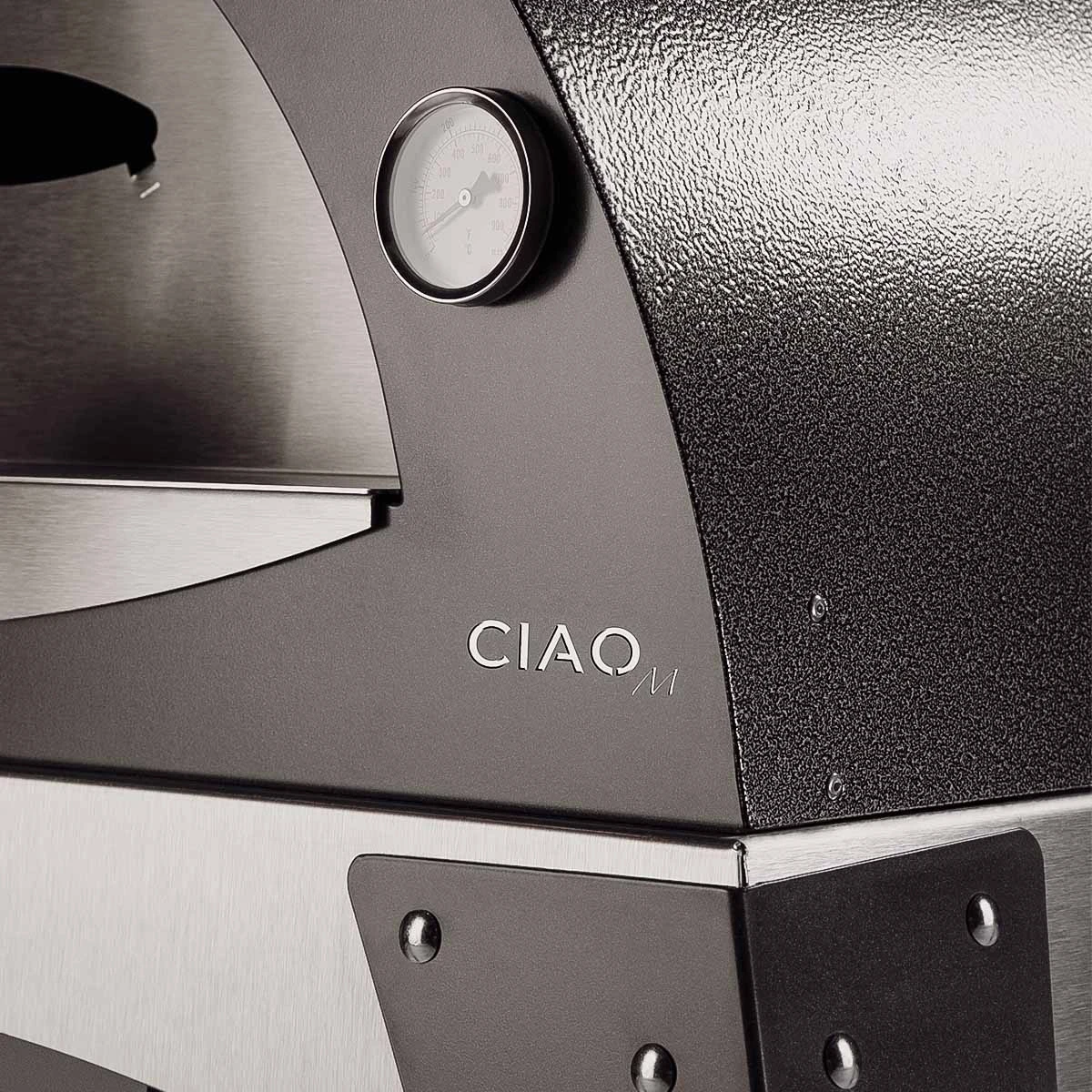 Alfa Forni Pizzaofen Moderno Ciao 2 Pizze, Holz-Backofen, Grau 5 Alfa Forni Pizzaofen Moderno Ciao 2 Pizze, Holz-Backofen, Grau – Bild 5