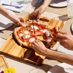 Alfa Forni Pizzaofen 4 Pizze Mit Stand, Holz, Rot