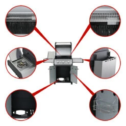SANTOS S-301 Mit Seitenkocher, Edelstahl -Napoleon || Santos || Broil King Verkaufsgeschäft santos s 301 edelstahl db4f4a8a13903fb7d51e29c6ee5aa30d